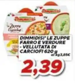 MA Supermercati Dimmidisi le zuppe farro e verdure - vellutata di carciofi offerta