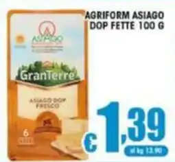 Sacoph Agriform asiago dop fette offerta