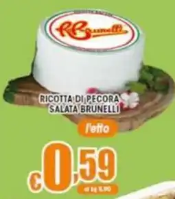 Sacoph Ricotta di pecora Salata Brunelli offerta