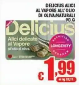Sacoph Delicius Alici delicate al Vapore all'olio di oliva offerta