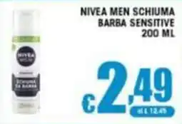 Sacoph Nivea men schiuma barba sensitive offerta