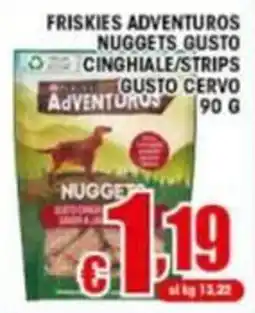 Sacoph Friskies Adventuros Nuggets Gusto Cinghiale/Strips Gusto Cervo offerta