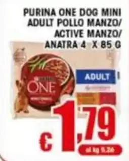 Sacoph Purina One dog mini adult pollo manzo anatra offerta