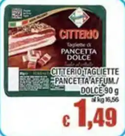 Top Supermercati Citterio tagliette pancetta dolce offerta
