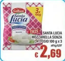 Top Supermercati Santa Lucia mozzarella senza lattosio offerta