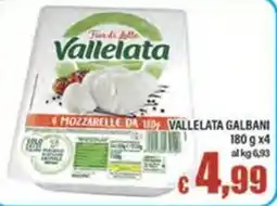 Top Supermercati Mozzarelle Vallelata offerta