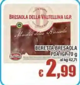 Top Supermercati Beretta bresaola offerta