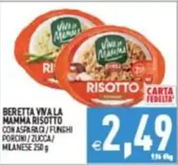 Supermercati Agorà Beretta Viva la Mamma Risotto offerta