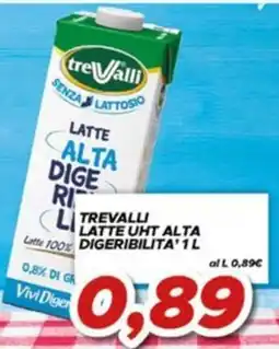 MA Supermercati Trevalli latte UHT alta digeribilita' offerta