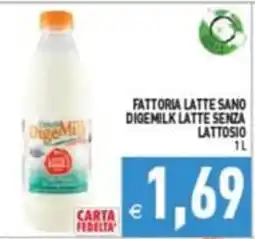 Supermercati Agorà Fattoria Latte Sano Digemilk Latte Senza Lattosio offerta