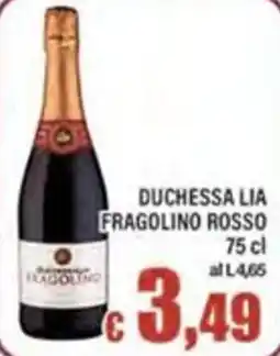 Top Supermercati Duchessa Lia Fragolino Rosso offerta
