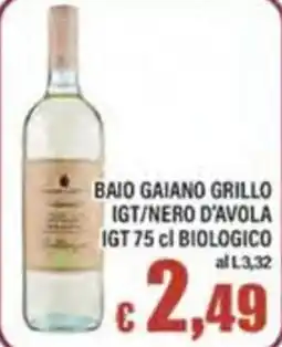 Top Supermercati Bajo Gaiano Grillo IGT/Nero d'Avola offerta