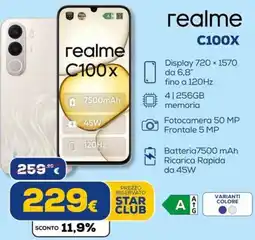 Euronics Tufano realme C100X offerta