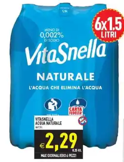 Supermercati Agorà VitaSnella acqua naturale offerta