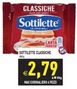 Supermercati Agorà Sottilette classiche offerta