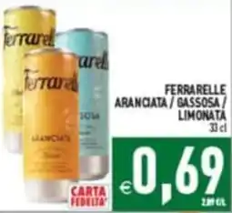 Supermercati Agorà Ferrarelle aranciata offerta