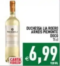 Supermercati Agorà Duchessa Lia Roero Arneis Piemonte DOCG offerta