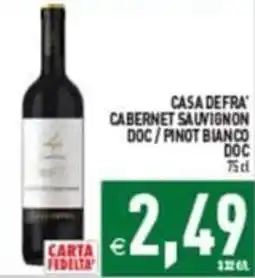 Supermercati Agorà Casa Defra' Cabernet Sauvignon DOC / Pinot Bianco DOC offerta