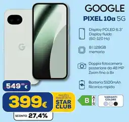 Euronics Tufano Google Pixel 10a 5G offerta