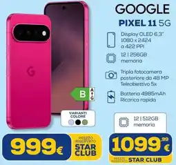 Euronics Tufano Google Pixel 11 5G offerta