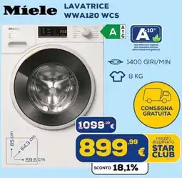 Euronics Tufano Lavatrice Miele WWA120 WCS offerta