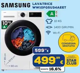 Euronics Tufano Samsung lavatrice offerta