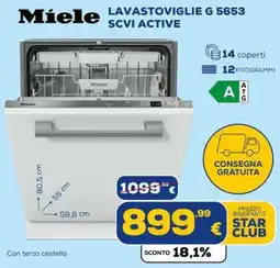 Euronics Tufano Miele lavastoviglie G 5653 SCVI ACTIVE offerta