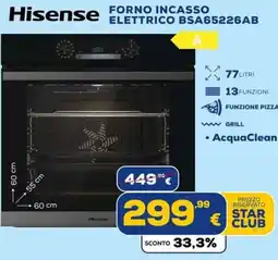 Euronics Tufano Forno incasso elettrico Hisense offerta