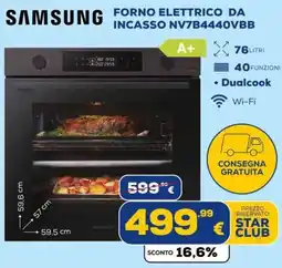 Euronics Tufano Forno elettrico da incasso Samsung offerta