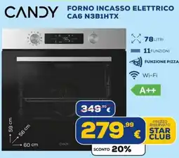 Euronics Tufano Forno incasso elettrico Candy offerta