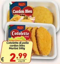 Ipercarni Cotoletta di pollo cordon bleu Martini offerta