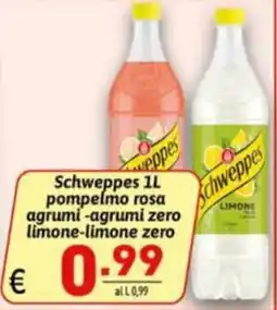 Ipercarni Schweppes pompelmo rosa agrumi- agrumi zero limone-limone zero offerta