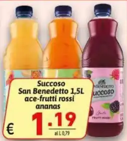 Ipercarni Succoso San Benedetto ace-frutti rossi ananas offerta