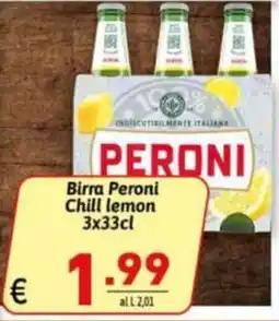 Ipercarni Birra Peroni Chill lemon offerta
