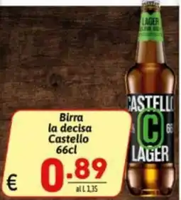 Ipercarni Birra la decisa Castello offerta