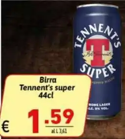 Ipercarni Birra Tennent's super offerta