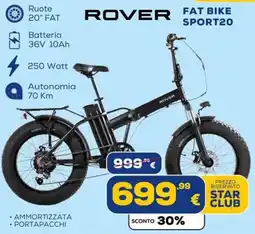 Euronics Tufano Rover Fat Bike Sport20 offerta