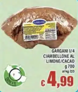 Top Supermercati Gargani ciambellone al limone/cacao offerta