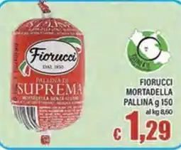 Top Supermercati Fiorucci mortadella pallina offerta