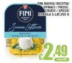 Sacoph Fini senza lattosio ravioli ricotta e spinaci offerta