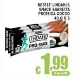 Sacoph Nestlé Lindahls snack barretta proteica cocco offerta