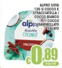 Sacoph Alpro soya cocco e stracciatella / cocco bianco / cocco caramellato salato offerta