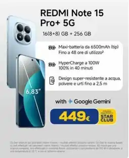 Euronics Tufano Redmi Note 15 Pro+ 5G offerta