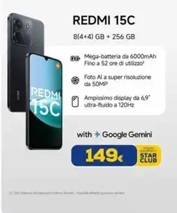 Euronics Tufano Redmi 15C offerta
