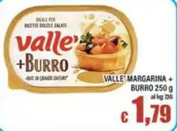 Top Supermercati Valle' margarina + burro offerta