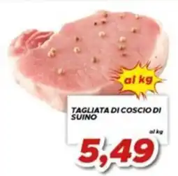 MA Supermercati Tagliata di coscio di suino offerta