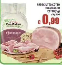Top Supermercati Prosciutto cotto Granmagro CasaModena offerta
