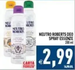 Supermercati Agorà Neutro Roberts Deo Spray Essenze offerta