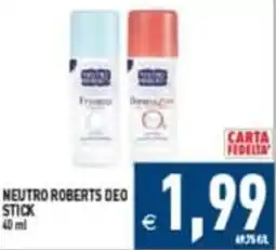 Supermercati Agorà Neutro Roberts deo stick offerta