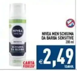 Supermercati Agorà Nivea Men schiuma da barba sensitive offerta